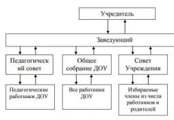 Схема структуры и органов управления